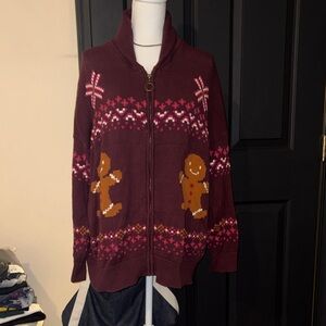 Modcloth Burgundy Knit Sweater